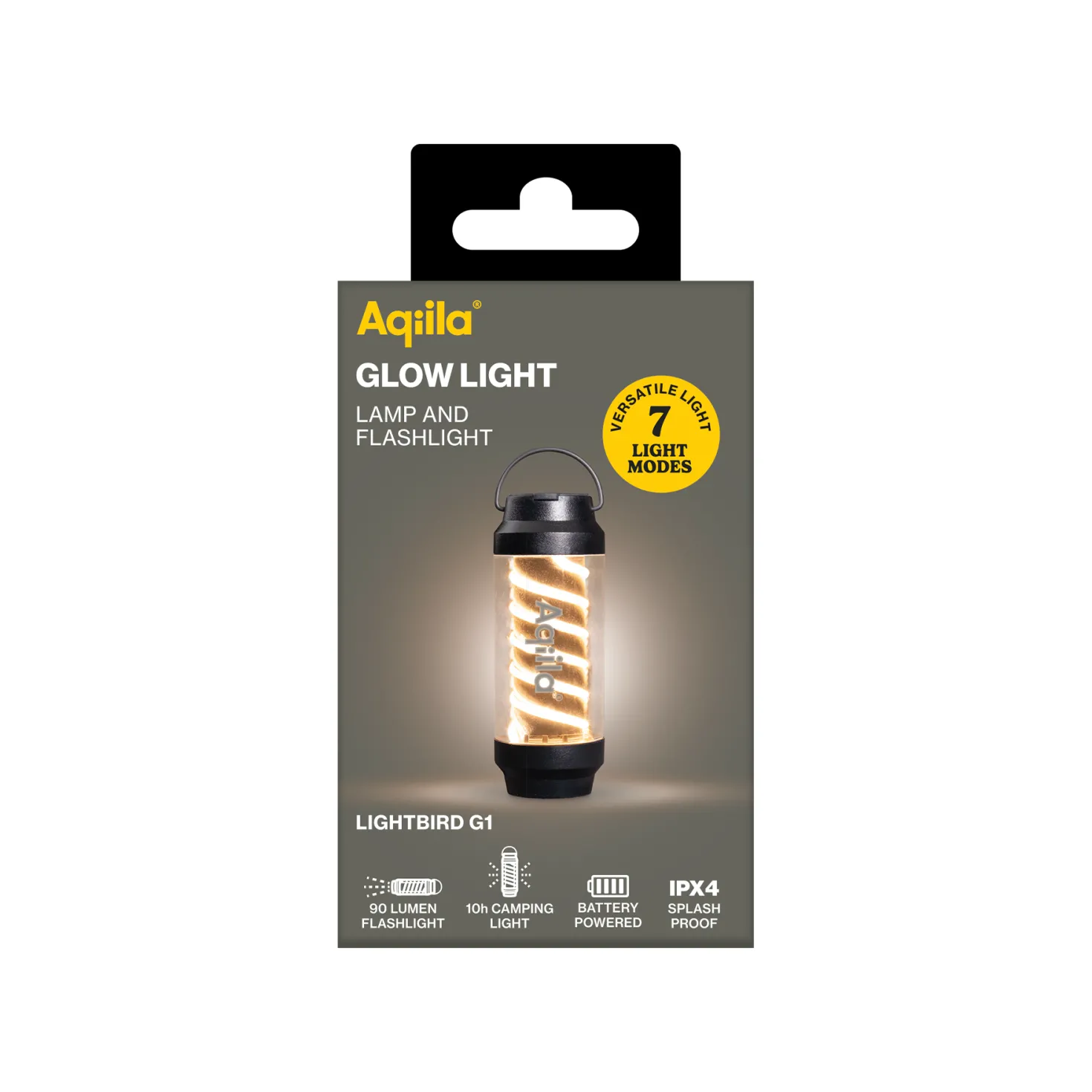 Lykta och ficklampa Aqiila Lightbird G1, 7 ljuslägen, IPX4, 800 mAh