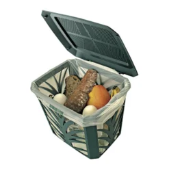 Matavfallsbehållare BioBag Maxair, ventilerad, 6 liter, grön