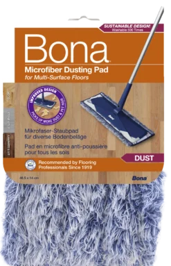 Mikrofibermopp Bona Dusting Pad, antistatisk, maskintvättbar
