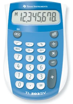 Miniräknare Texas Instruments TI-503SV, 8-siffrig, blå