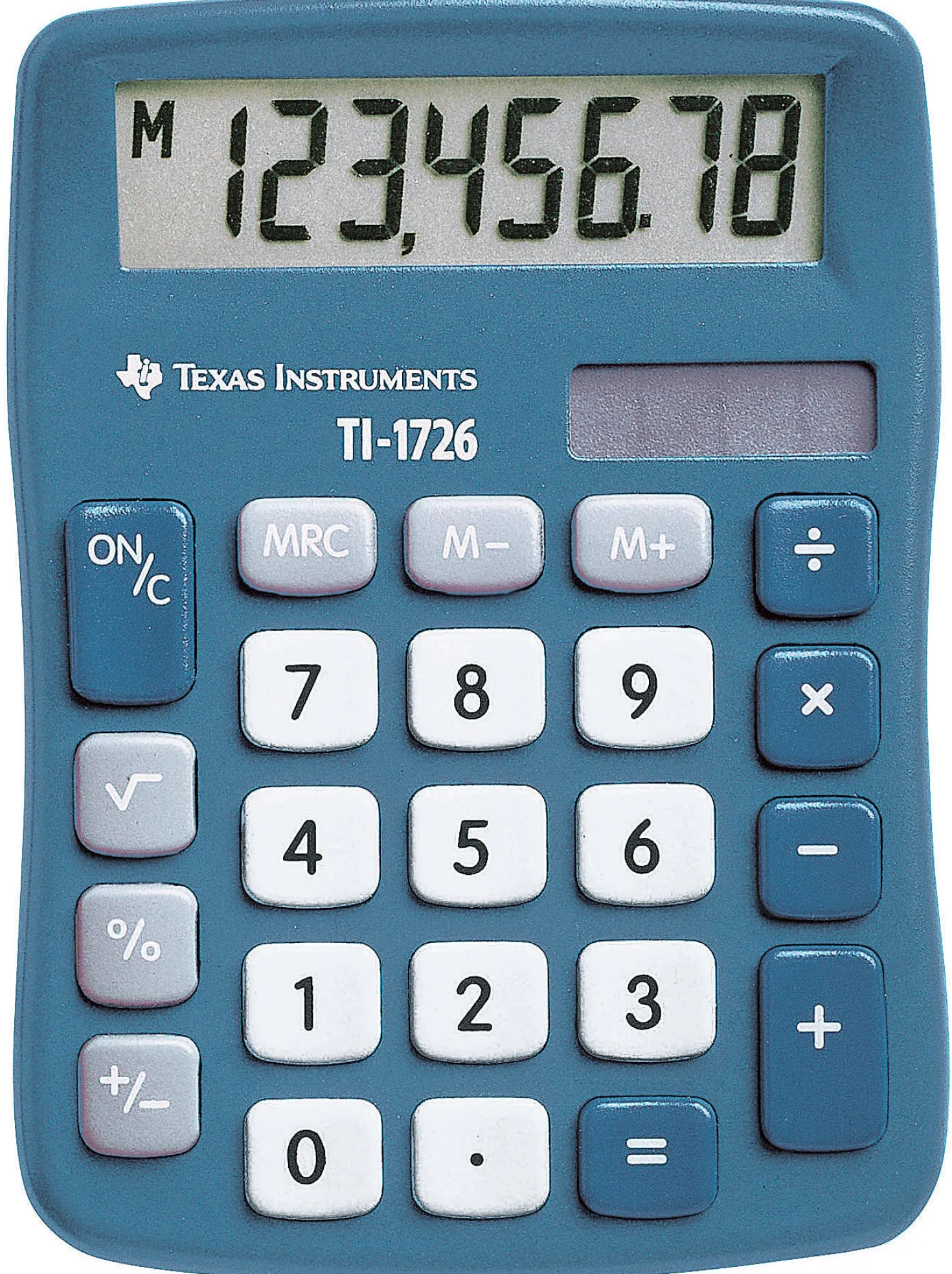 Miniräknare Texas Instruments TI-1726, 8 siffror, blå