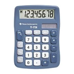 Miniräknare Texas Instruments TI-1726, 8 siffror, blå