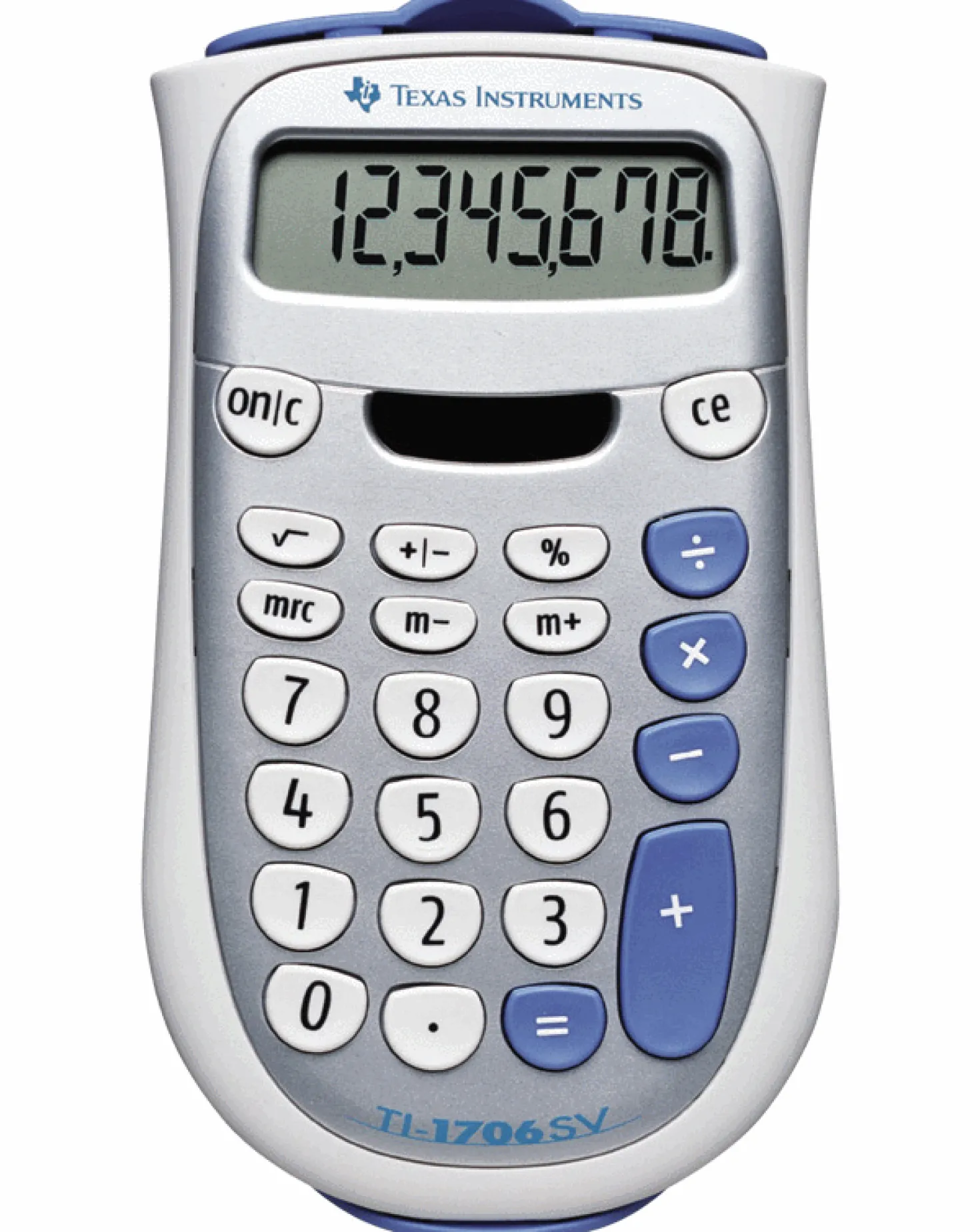 Miniräknare Texas Instruments TI-1706 SV, 8-siffrig, sol och batteri