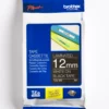 Märkband Brother TZe-335, vit på svart, 12mm x 8m