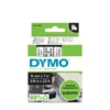 Märkband Dymo D1 Svart på Vit, 9mm, polyester, permanent