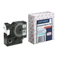 Märkband Dymo Rhino Ind Polyester, 24 mm, svart på vit