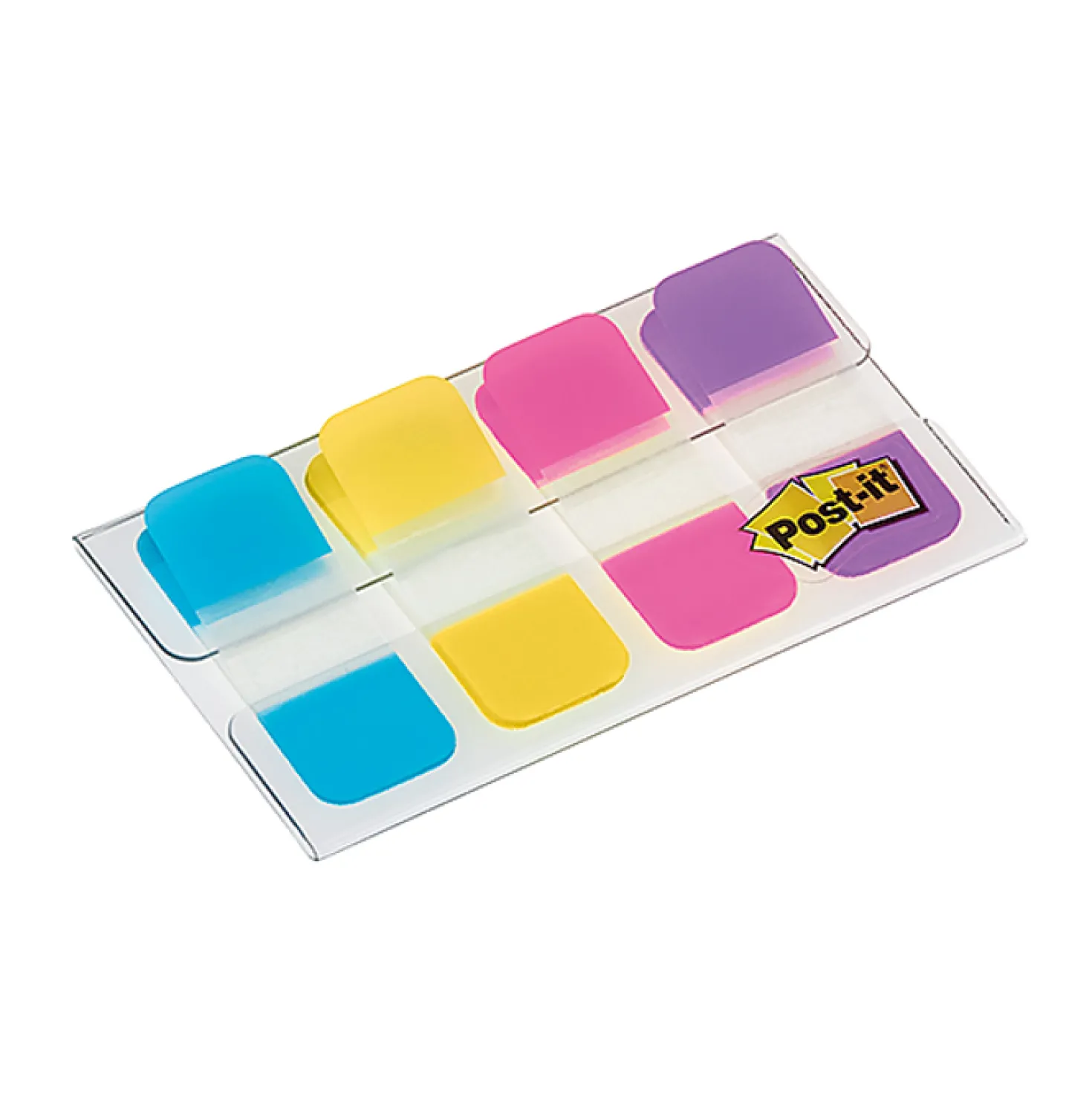 Märkflik Post-it Index Strong, blå grön röd lila, 4 färger