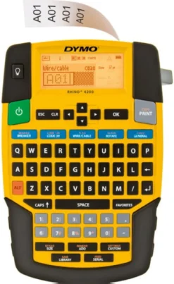 Märkmaskin Dymo Rhino 4200 väskset, QWERTY, bakgrundsbelyst