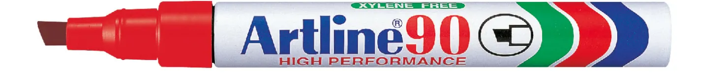 Märkpenna Artline 90, röd, 2-5 mm, påfyllningsbar