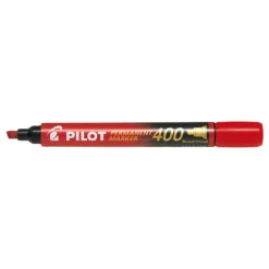 Märkpenna Pilot 400 Permanent, röd, snedskuren spets 2-5 mm