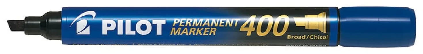 Märkpenna Pilot 400 Permanent, snedställd spets 2-4,5 mm, blå