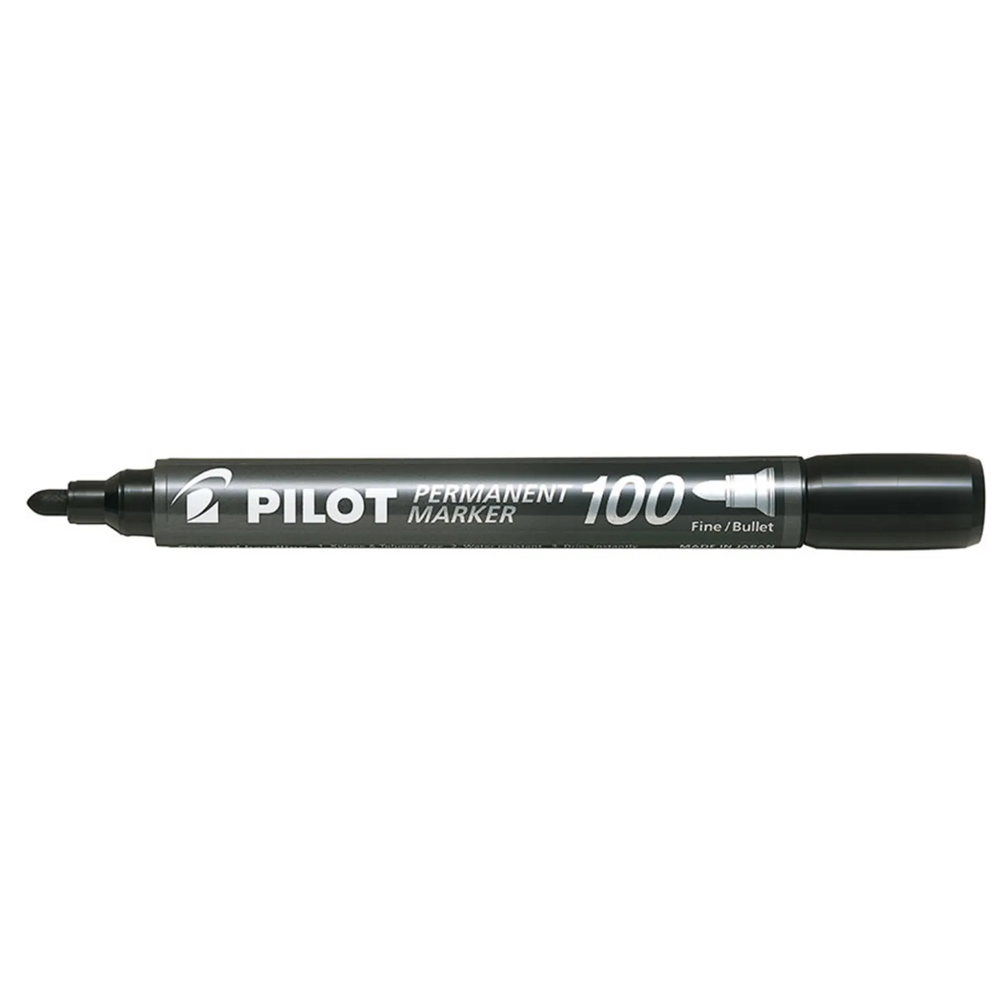 Märkpenna Pilot 100 Permanent, svart, 1 mm spets