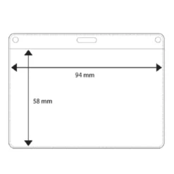 Namnskylt CardKeep E80 Liggande, 94x58 mm, 25 st