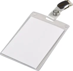 Namnskylt CardKeep E80 Stående, vridbart clip, 62x93 mm, 25 st