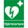 Nödskylt Hjärtstartare Plast, grön, 170x230 mm