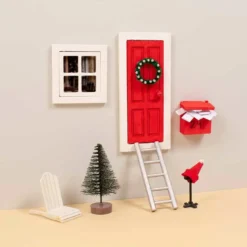 Nissedörr Playbox, trä, omålad, för jul och påsk