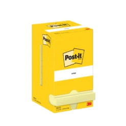 Notislappar Post-it 654CY, gul, 76x76 mm, 12 block