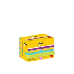 Notislappar Post-it Super Sticky Cosmic, 47,6x47,6 mm, 12 block