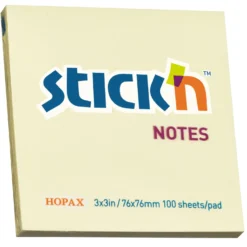 Notislappar Stick n Häftis Notes, gul, 76x76mm