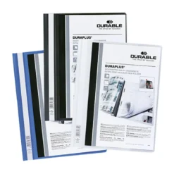 Offertmapp Durable Duraplus A4, blå, transparent framsida