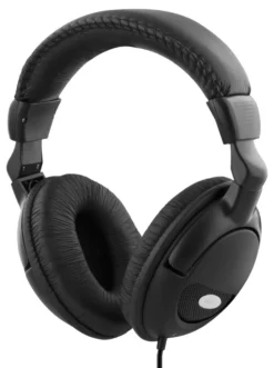 Over-ear Hörlurar Deltaco Volymkontroll, 50mm element, 2.2m kabel, svart