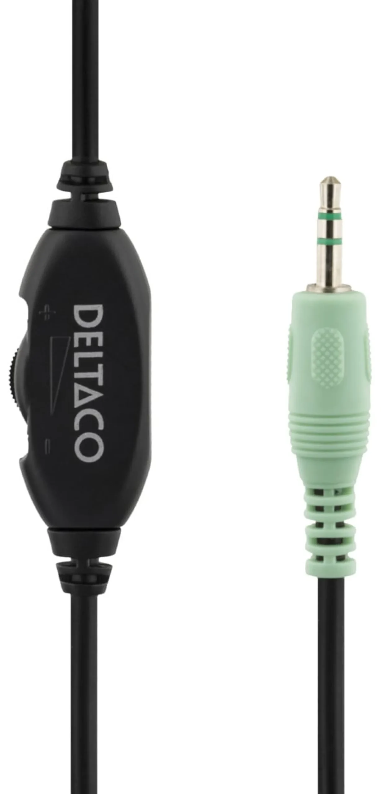 Over-ear Hörlurar Deltaco Volymkontroll, 50mm element, 2.2m kabel, svart