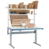 Packbord GBP Motorstativ, 2000x800 mm, 180 kg kapacitet, vit