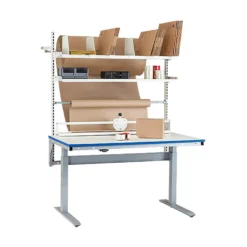 Packbord GBP Motorstativ, 2000x800 mm, 180 kg kapacitet, vit