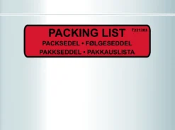Packsedelskuvert Docustick C6 med tryck, självhäftande, 1000 st