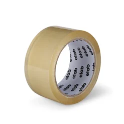 Packtejp Etab PP Transparent, tystavrullad, 50mm x 66m