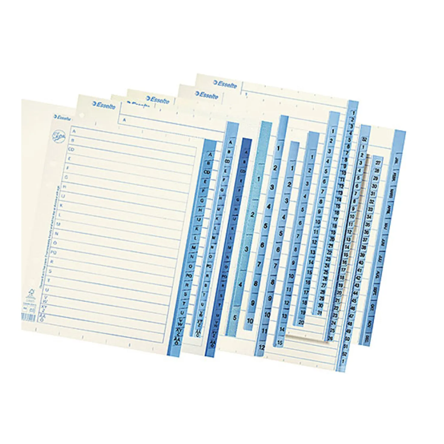 Pappersregister Esselte Jopa Original A4 1-52, blå flik