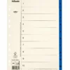 Pappersregister Esselte Servo A4 1-10, blå, mylarflik