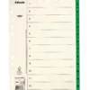 Pappersregister Servo A4 1-12, Mylarförstärkt, grön