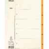 Pappersregister Servo A4 1-5, orange, 6-hålat, FSC