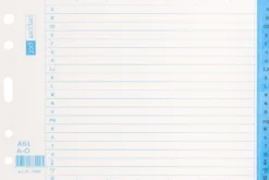 Pappersregister Timing A5L A-Ö, 29 flikar