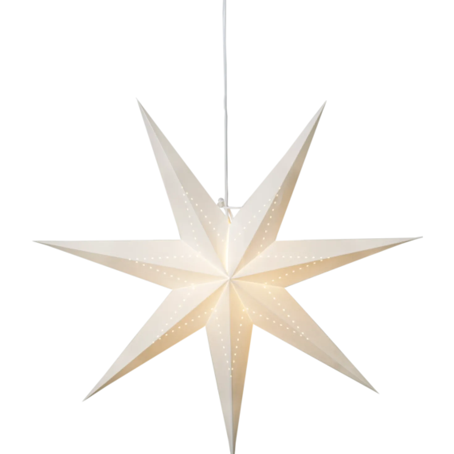 Pappersstjärna Star Trading LYSA Vit, 70 cm, E14