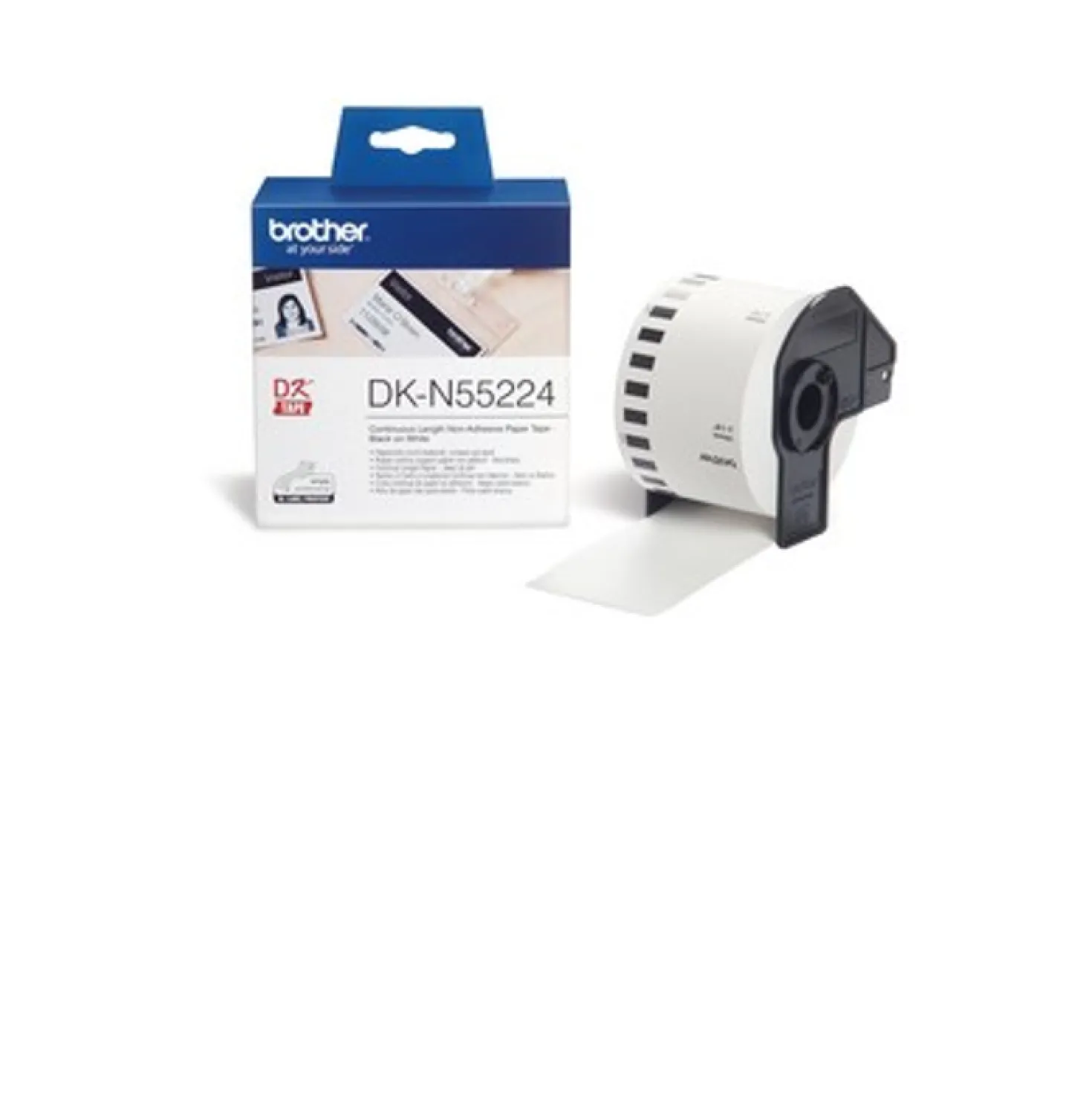 Papperstejp Brother DK-N55224 utan lim, 54 mm x 30,48 m