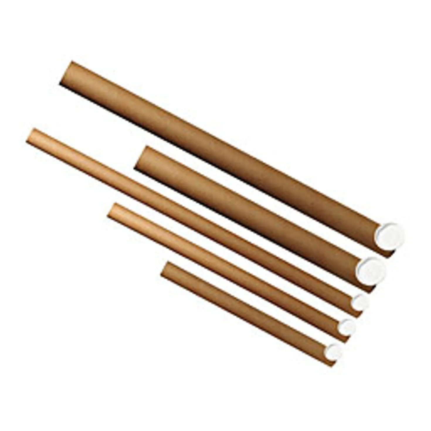 Papptubslock slagfast plast, 80mm diameter, brun
