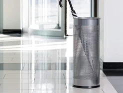 Paraplyställ Durable Silver, perforerad metall, rund