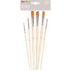 Penselset Playbox Runda och Flata, 6-pack