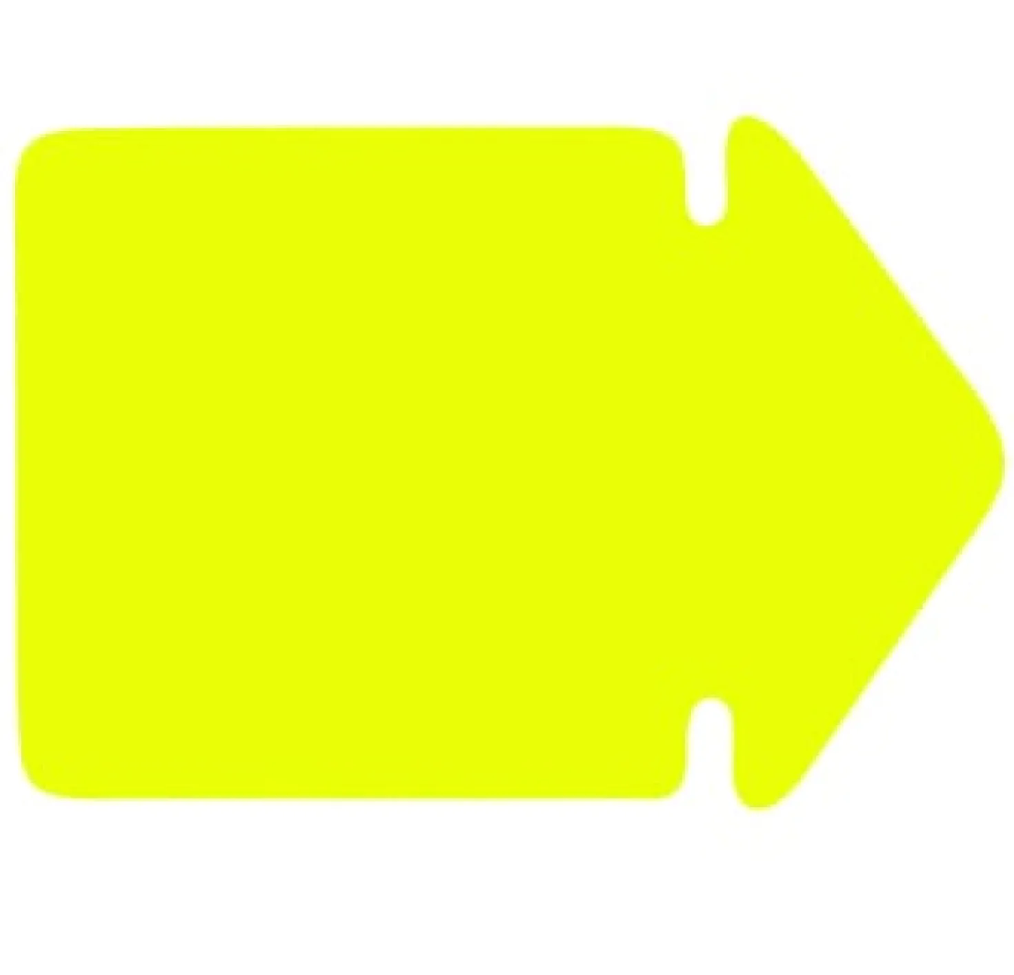 Pilskylt Kartong Fluorescerande Gul, dubbelsidig, 13x9 cm, 25 st