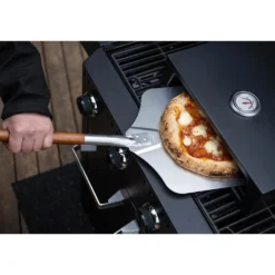 Pizzaspade MUSTANG Lång, aluminium, 30x89 cm, med pizzasten och skärare