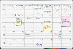 Planeringstavla Legamaster Veckoplan Whiteboard, 60x90 cm, 7 sektioner