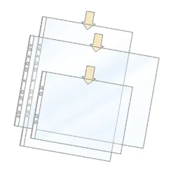Plastficka Bantex CS A3, reflexfri, kopiesäker, 0,12 mm, 25 st