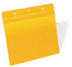 Plastficka Durable A4L med trådbygel, liggande, transparent