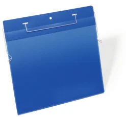 Plastficka Durable A4L med trådbygel, skyddande lock