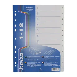 Plastregister Keba Business A4 1-12, transparent, PP