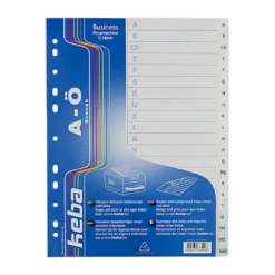 Plastregister Keba Business A4 A-Ö, transparent