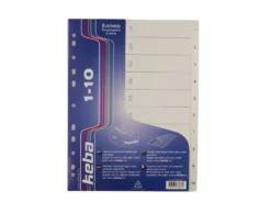 Plastregister Keba Business A4, 1-10 flikar, transparent