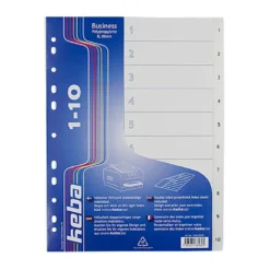 Plastregister Keba Business A4, 1-10 flikar, transparent